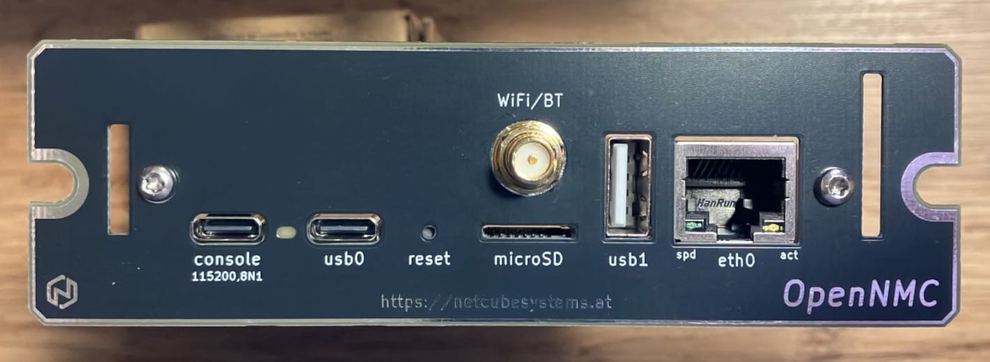 OpenNMC front panel overview