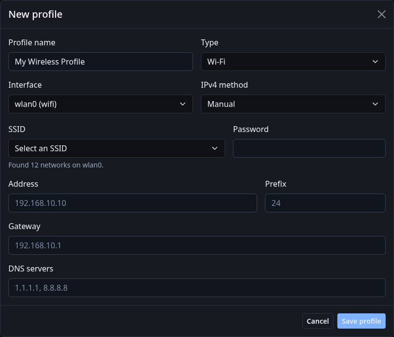 New Wireless Profile