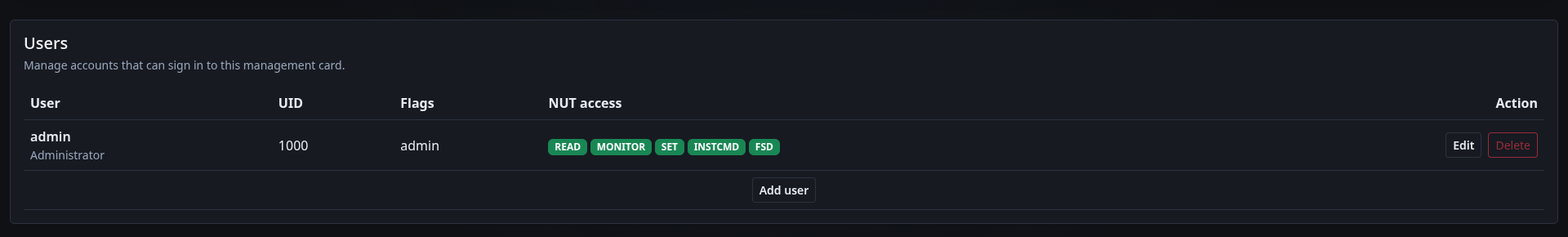Users Tab Screenshot